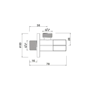 Ceramic cartridge anglevalve