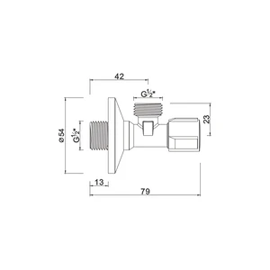 Compression angle valve