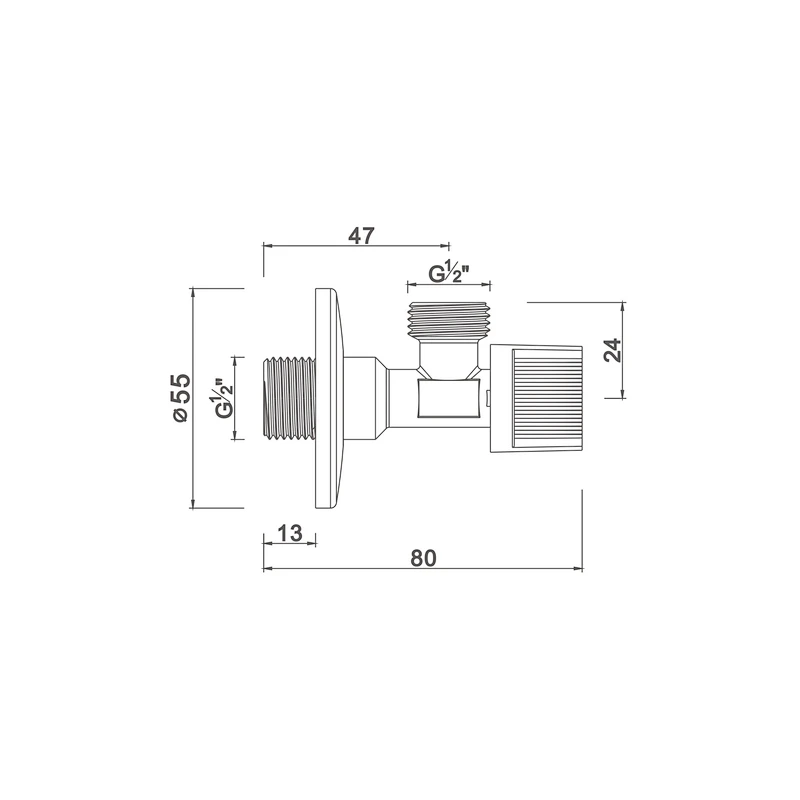 Ball angle valve