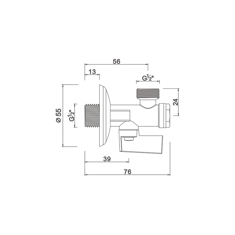 Ball angle valve with filter