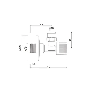 Ball angle valve
