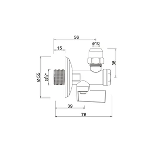 Ball angle valve with filter