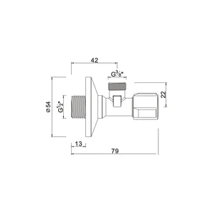 Compression angle valve