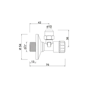Compression angle valve