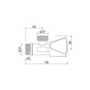 Compression angle valve