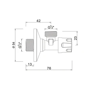 Compression angle valve