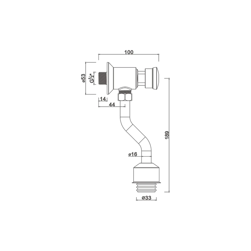 Push button flush valve