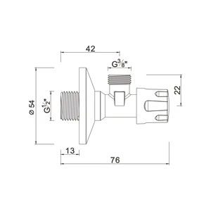 Compression angle valve