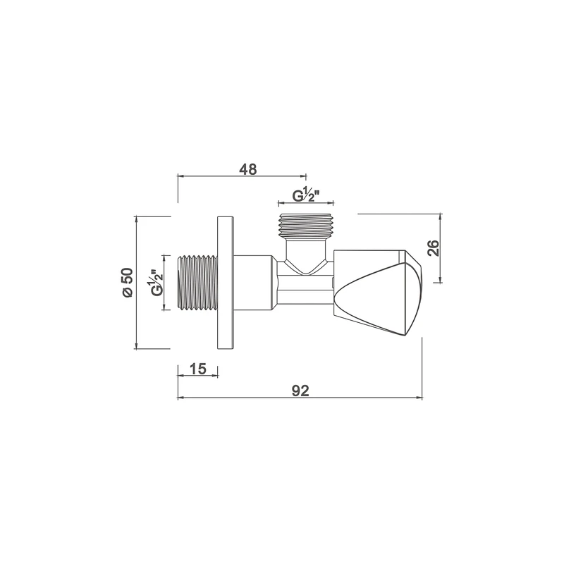 Ball angle valve