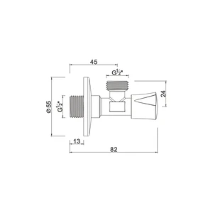 Compression angle valve