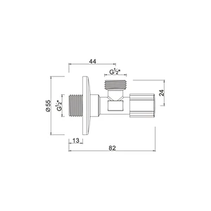 Compression angle valve