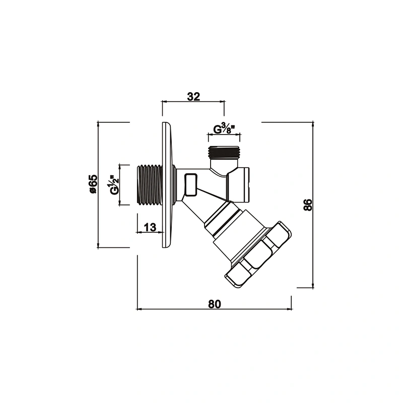 Ball angle valve