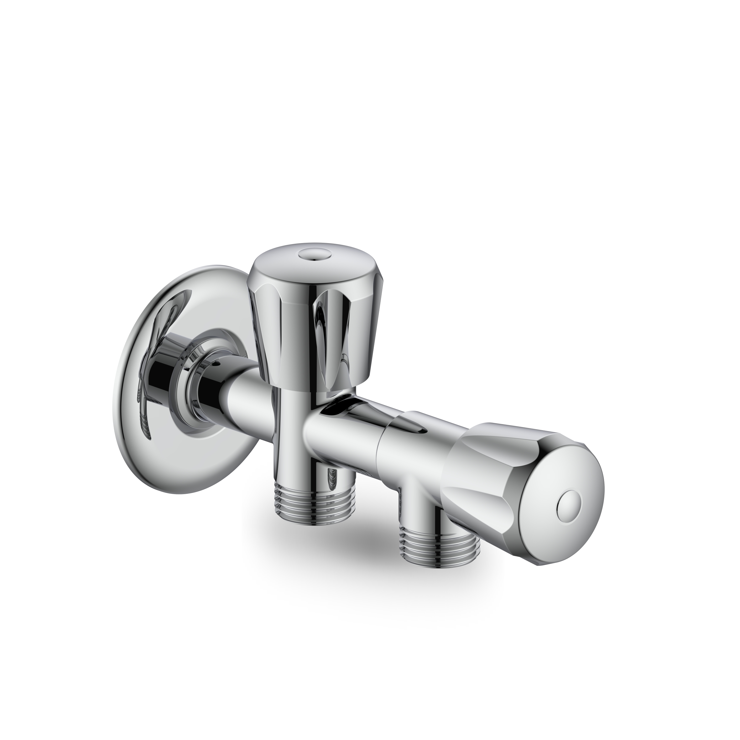 Ceramic cartridge angle valve