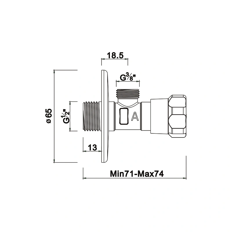 Ball angle valve