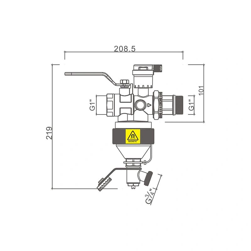 Magnetic dirt separator