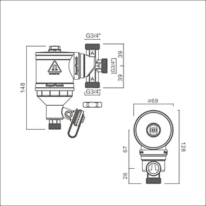 Magnetic dirt separator for heat pump