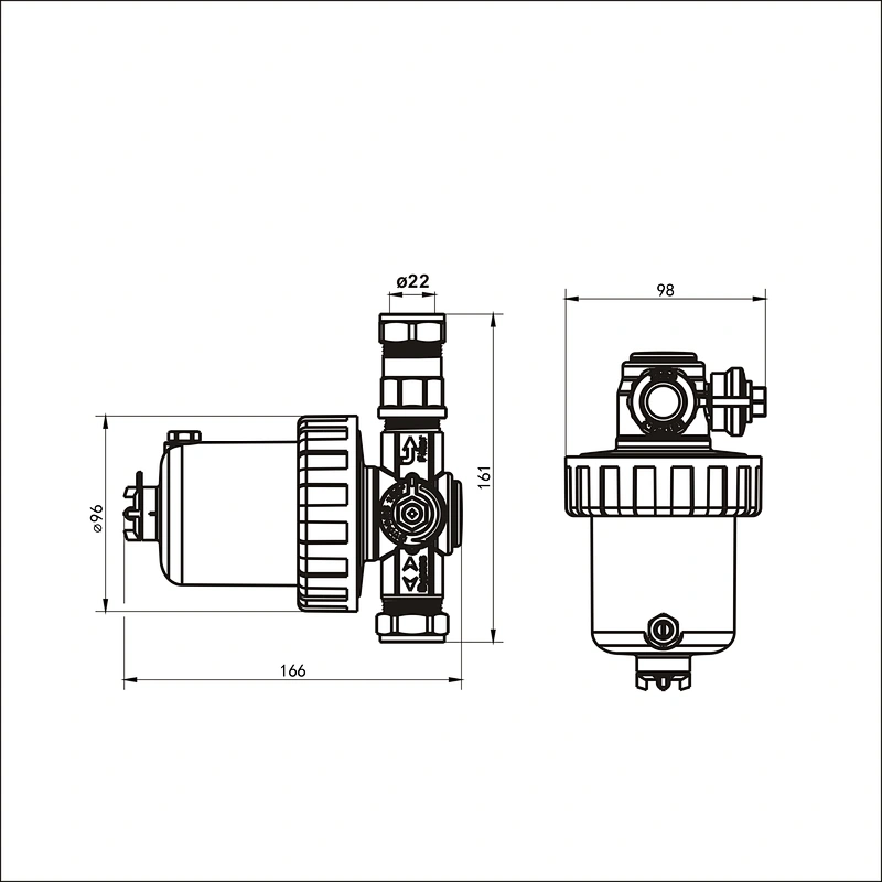 Compact filter with magnet