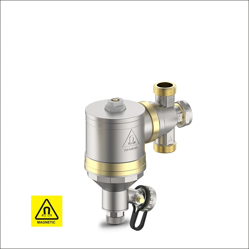 Magnetic dirt separator for heat pump