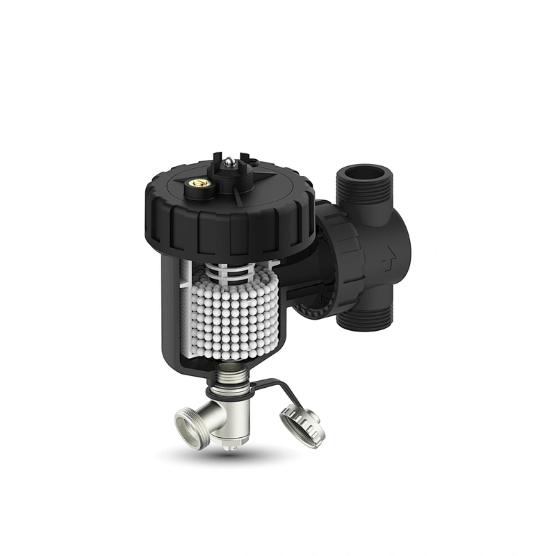 Magnetic central heating filter for heat pump