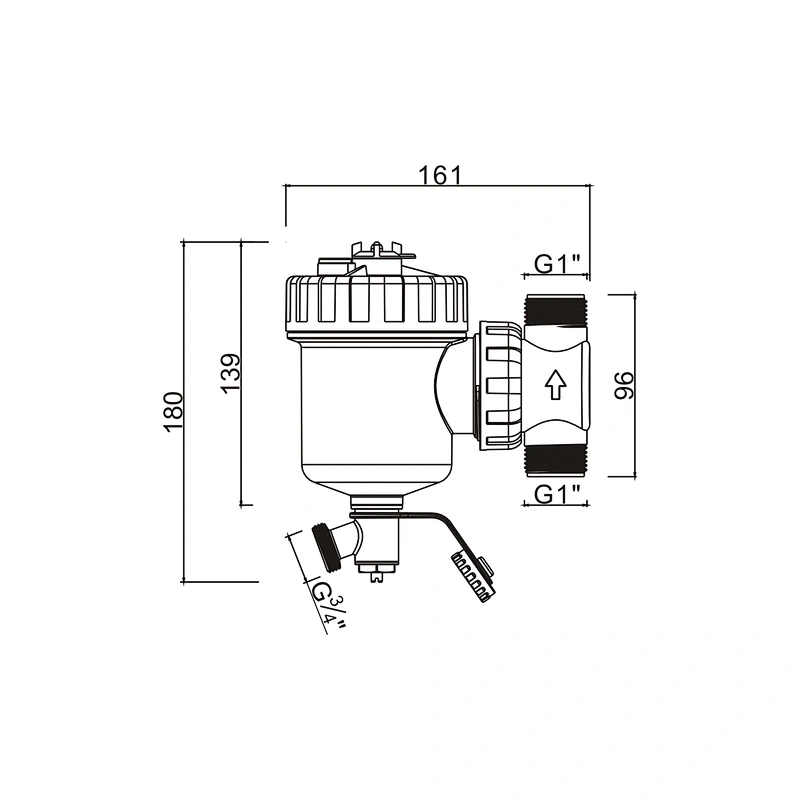 Magnetic central heating filter for heat pump