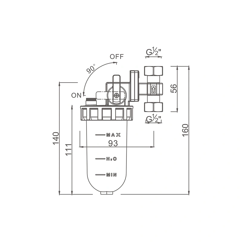 Angle polyphosphate feeder
