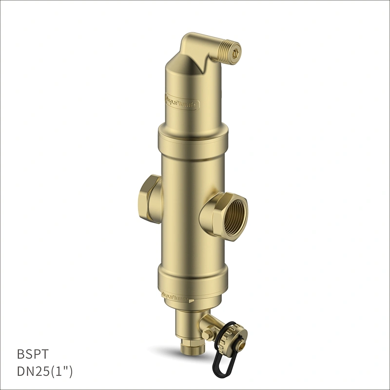 Dual-function deaerators & dirt separators ,air and dirt separation, horizontal