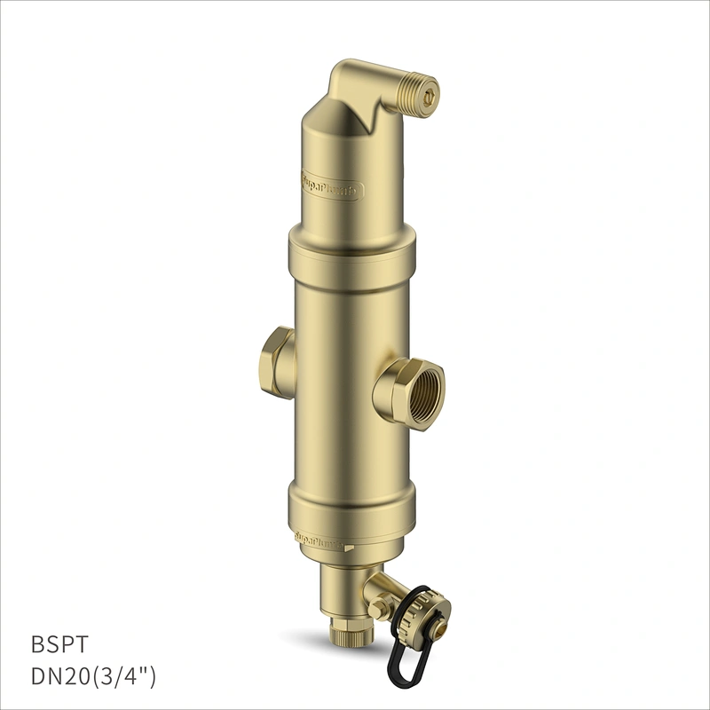 Dual-function deaerators & dirt separators ,air and dirt separation, horizontal