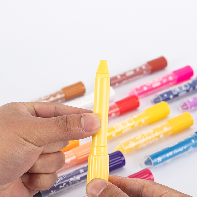 kids plastic neon crayon box