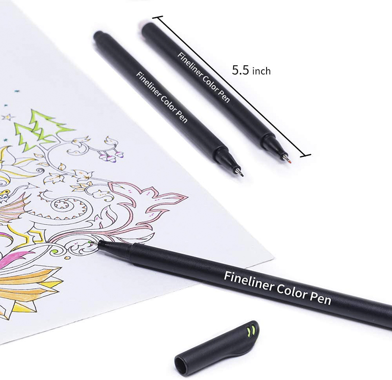 black fineliner micron pen set