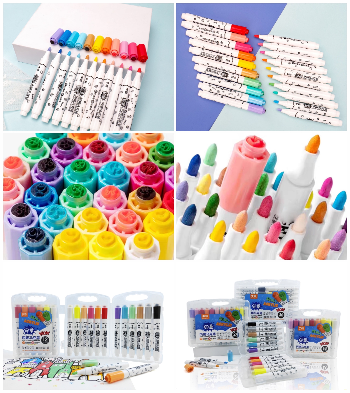 Acrylic Marker with Stamper