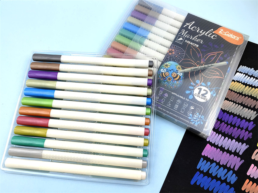 Acrylic Marker with Brush Tip