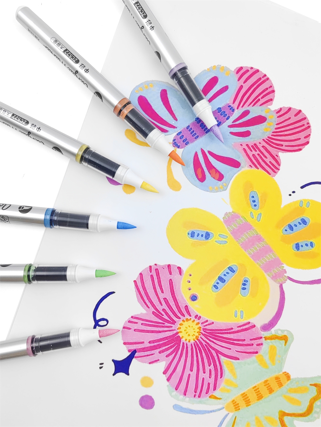 acrylic brush markers