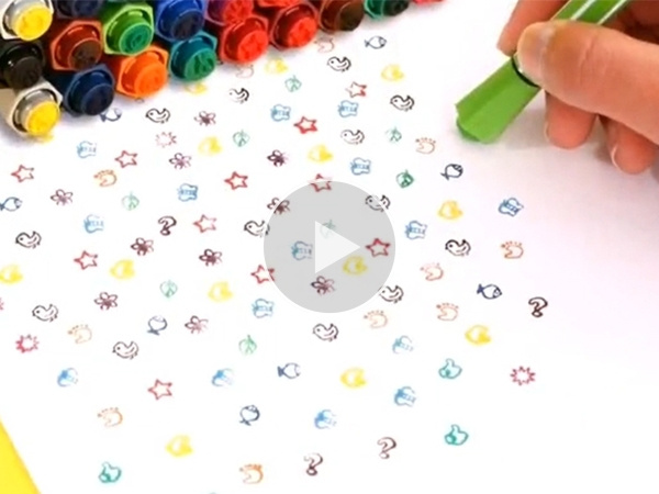 Washable Color Pen with Stamp