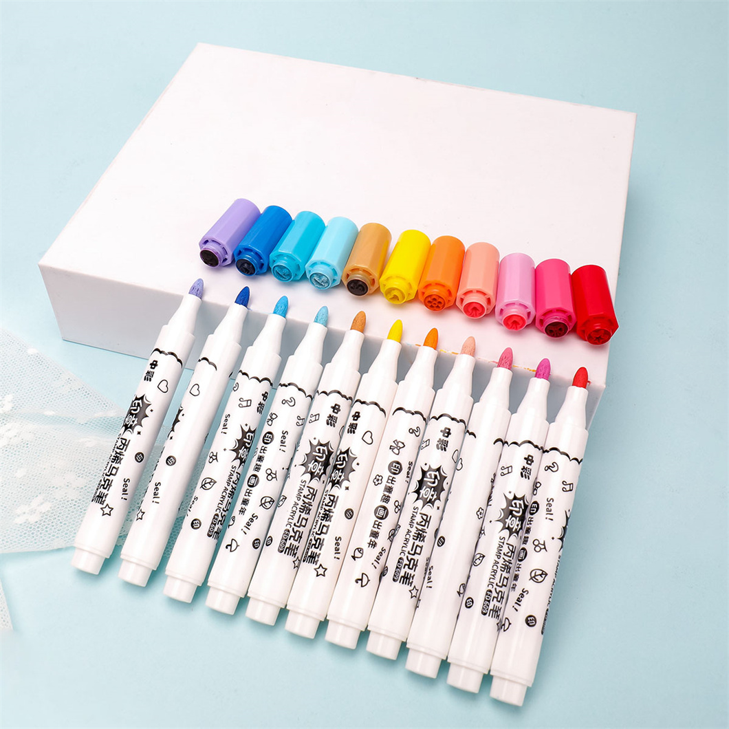 Acrylic Marker with Stamper