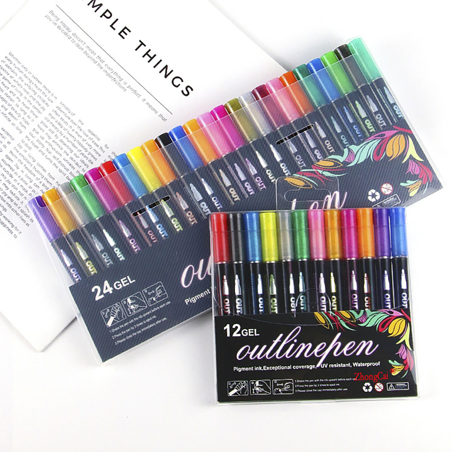 metallic outline markers