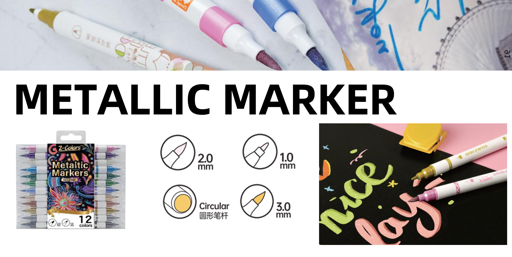 Metallic Markers for Resin