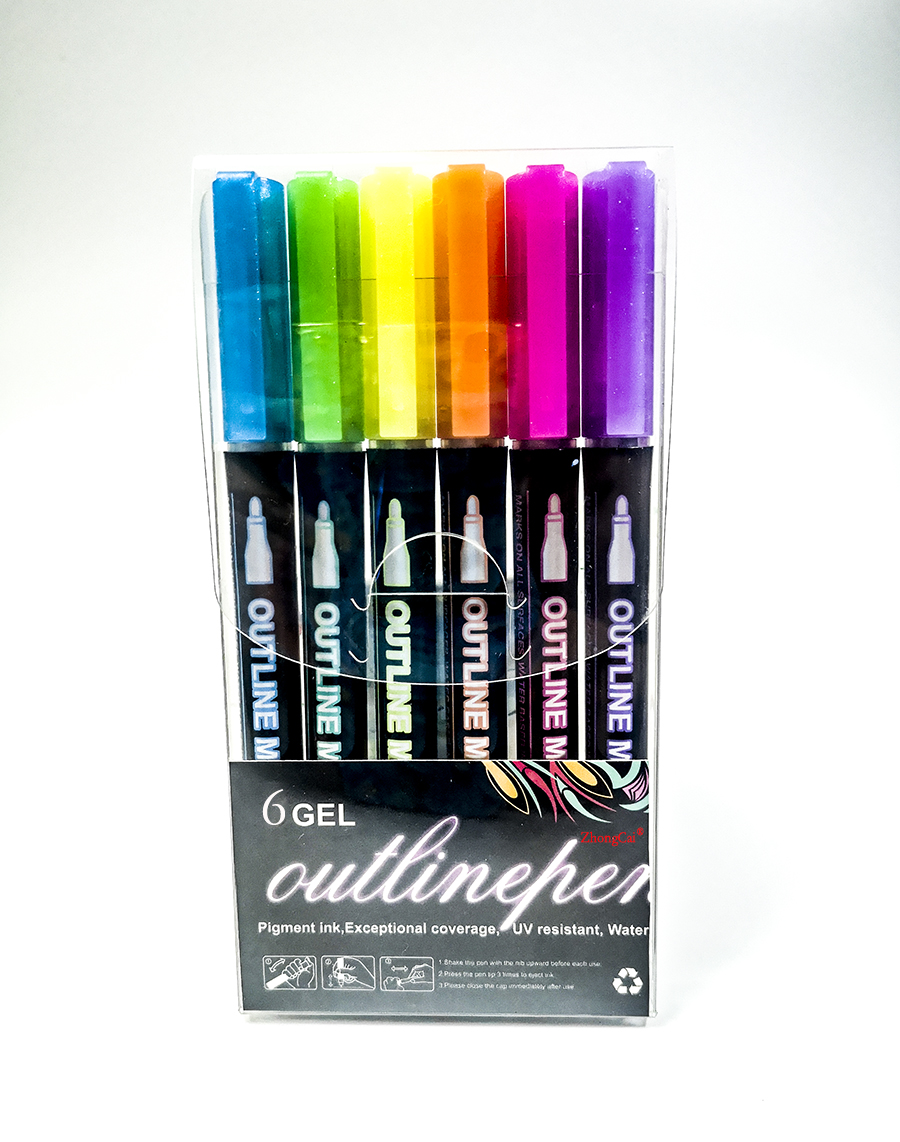 Outline metallic marker