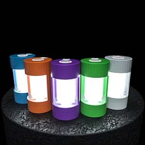 Custom Package and Logo Unique design 4X Air Tight LED Magnifying JAR Herb Stash Jar MAG Jar with Herb Grinder and Smoking Pipe