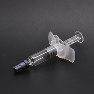 1ml Borosilicate Glass Luer Lock Syringe Reusable Pyrex for CBD Oil
