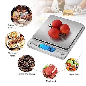 Multifunction Scale 1g/0.1oz Precise Graduation Food Digital Kitchen Scale for Cooking Baking with Lid