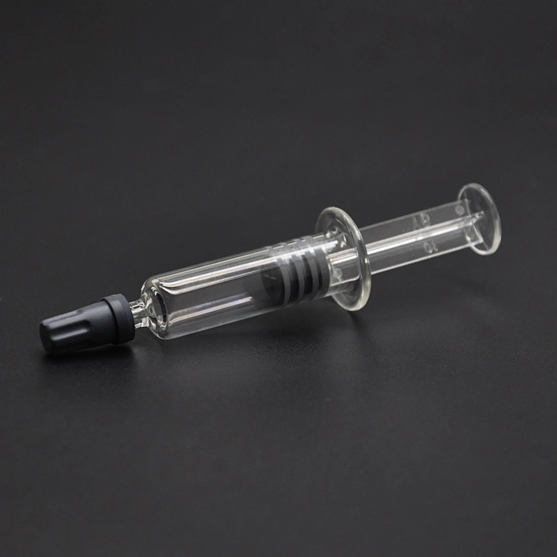 1ml Borosilicate Glass Luer Lock Syringe Reusable Pyrex for CBD Oil