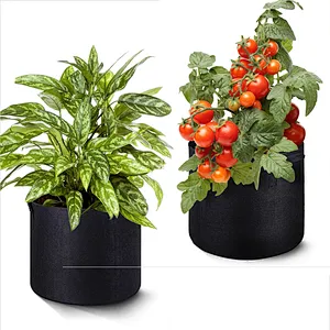 5-Pack 1 Gallon Heavy Duty Thickened Nonwoven Fabric Pots Grow Bags with Handles