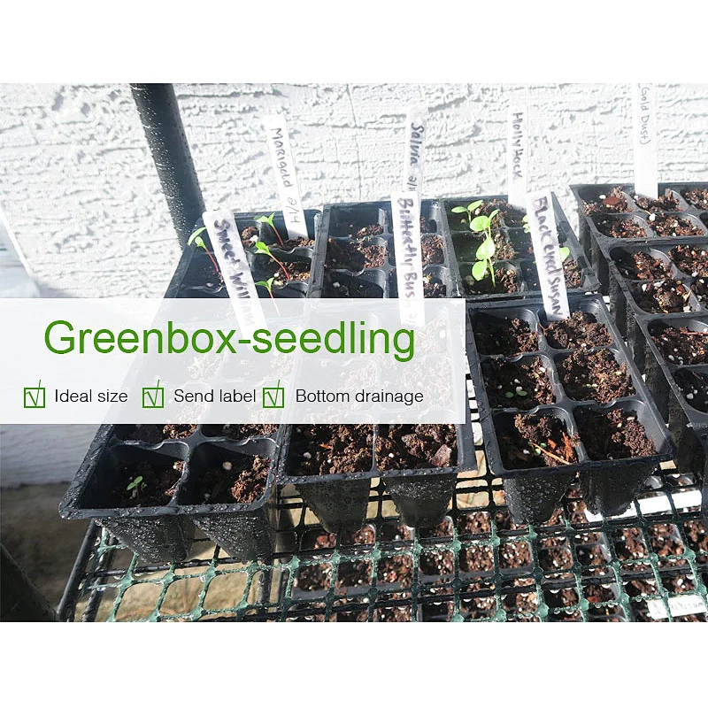 Seedling Starter Trays, 144 Cells: (24 Trays; 6-Cells Per Tray), Plus 5 Plant Labels