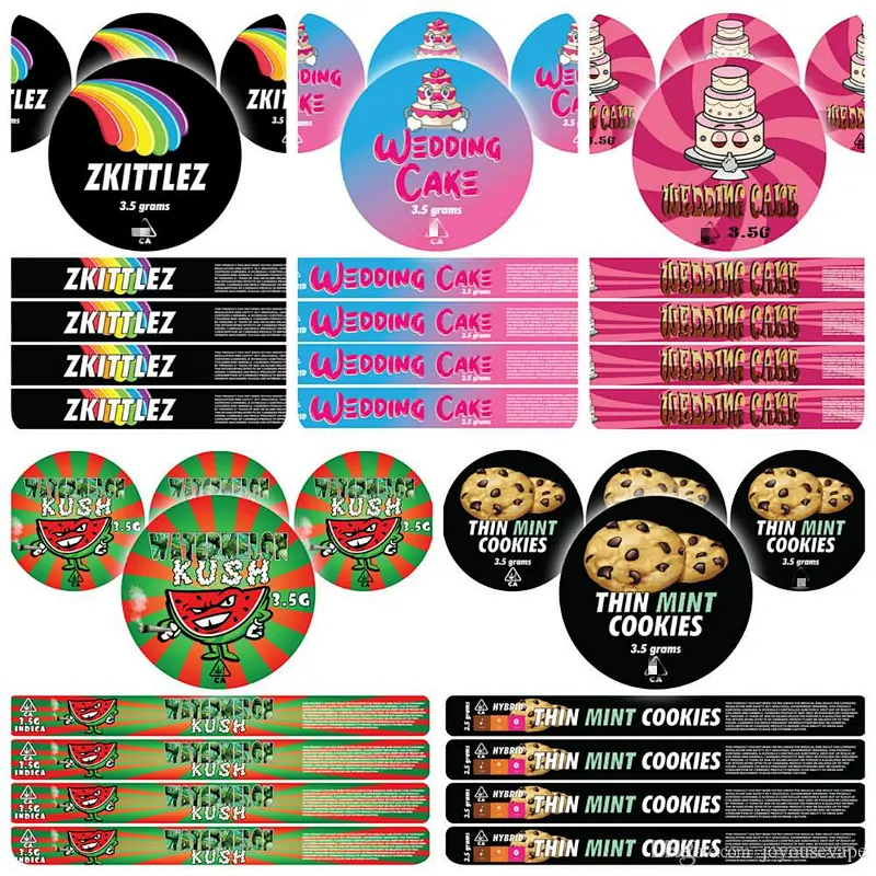 12 flavors California Connected Jungleboys Space Monkey Meds Tin Press tin Presstin Labels Stickers only stickers