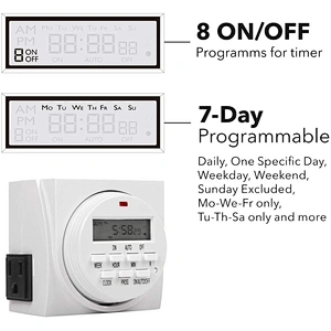 Heavy duty digital programmable timer switch