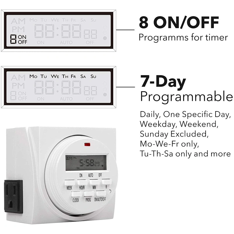 Heavy duty digital programmable timer switch