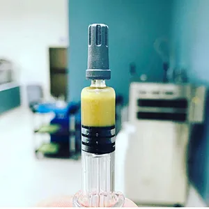 1ml Vape Oil Syringe Concentrated Oil Syringe Transparent Luer Lock Glass Syringe with Metal Plunger