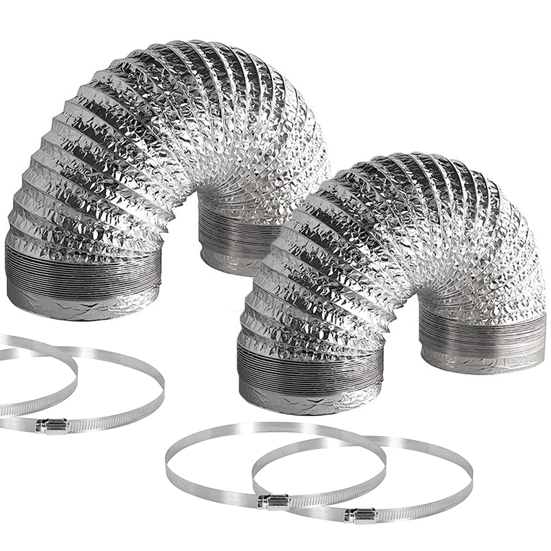 Pipe clamp Aluminum stainless steel Ventilation strap/two 4 inches