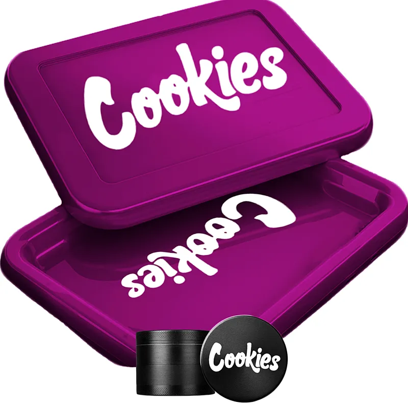 B Factory Customized Available Luxury Frosted Led Smoking Rolling Tray Factory From China Glow In The Dark Plastic LED Tray with Grinder