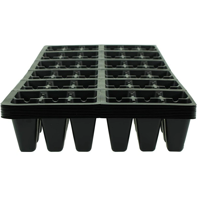 Seedling Starter Trays, 144 Cells: (24 Trays; 6-Cells Per Tray), Plus 5 Plant Labels